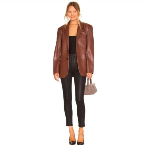 AG Farrah Skinny Ankle Black Coated Pants - Picture 4 of 7